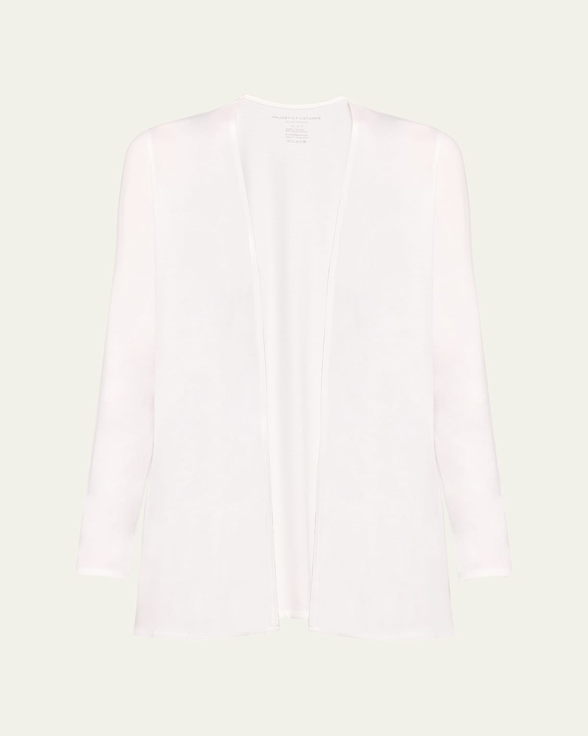 Majestic Soft Touch Open-front Cardigan In White
