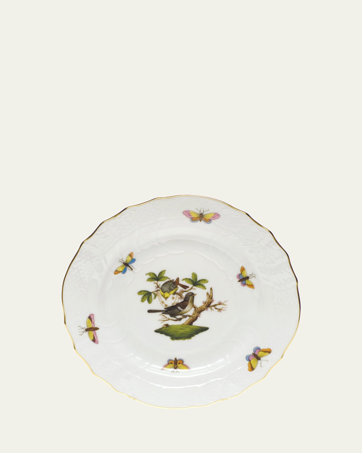 Herend Rothschild Bird Bread & Butter Plate #1 In Multi Colors