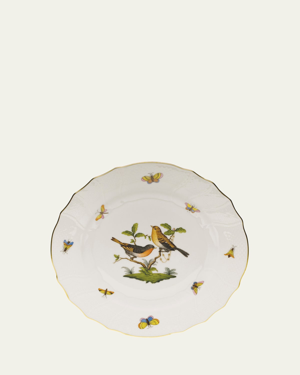 Herend Rothschild Bird Dinner Plate #9 In No-color