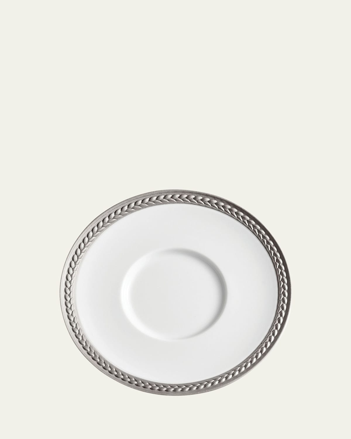 L'Objet Soie Tressee Platinum Saucer