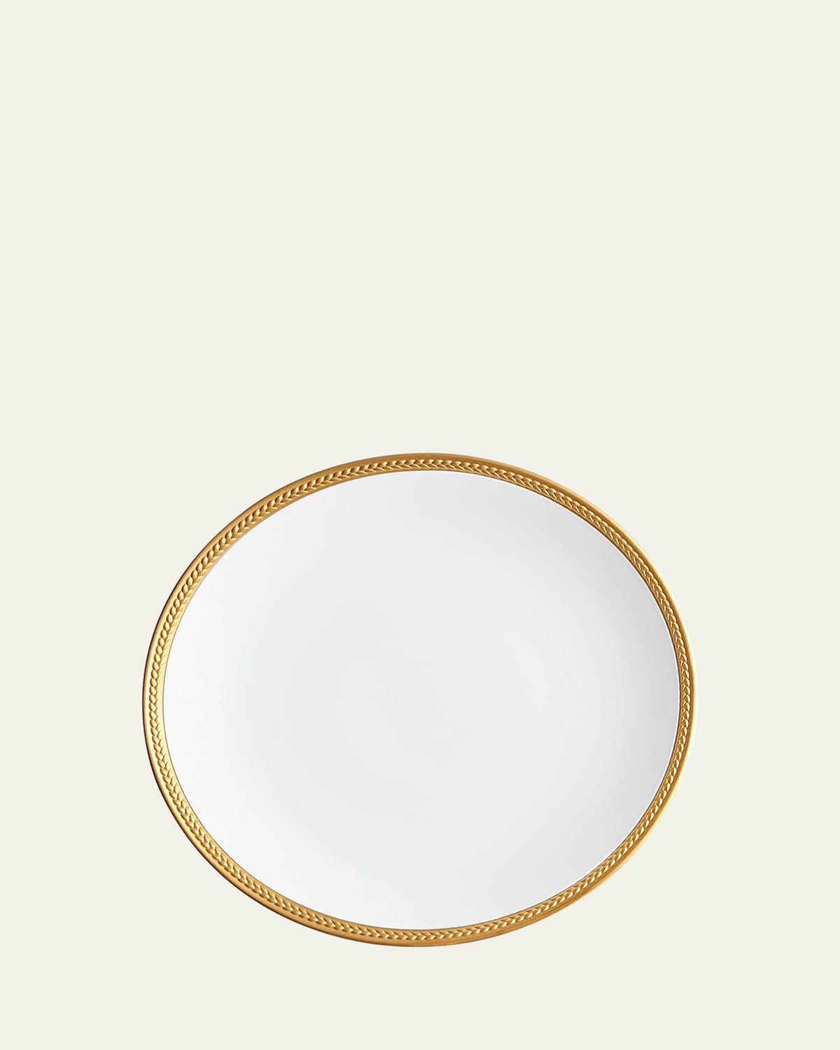 L'objet Soie Tressee 24k Gold-plated Dinner Plate In Brown