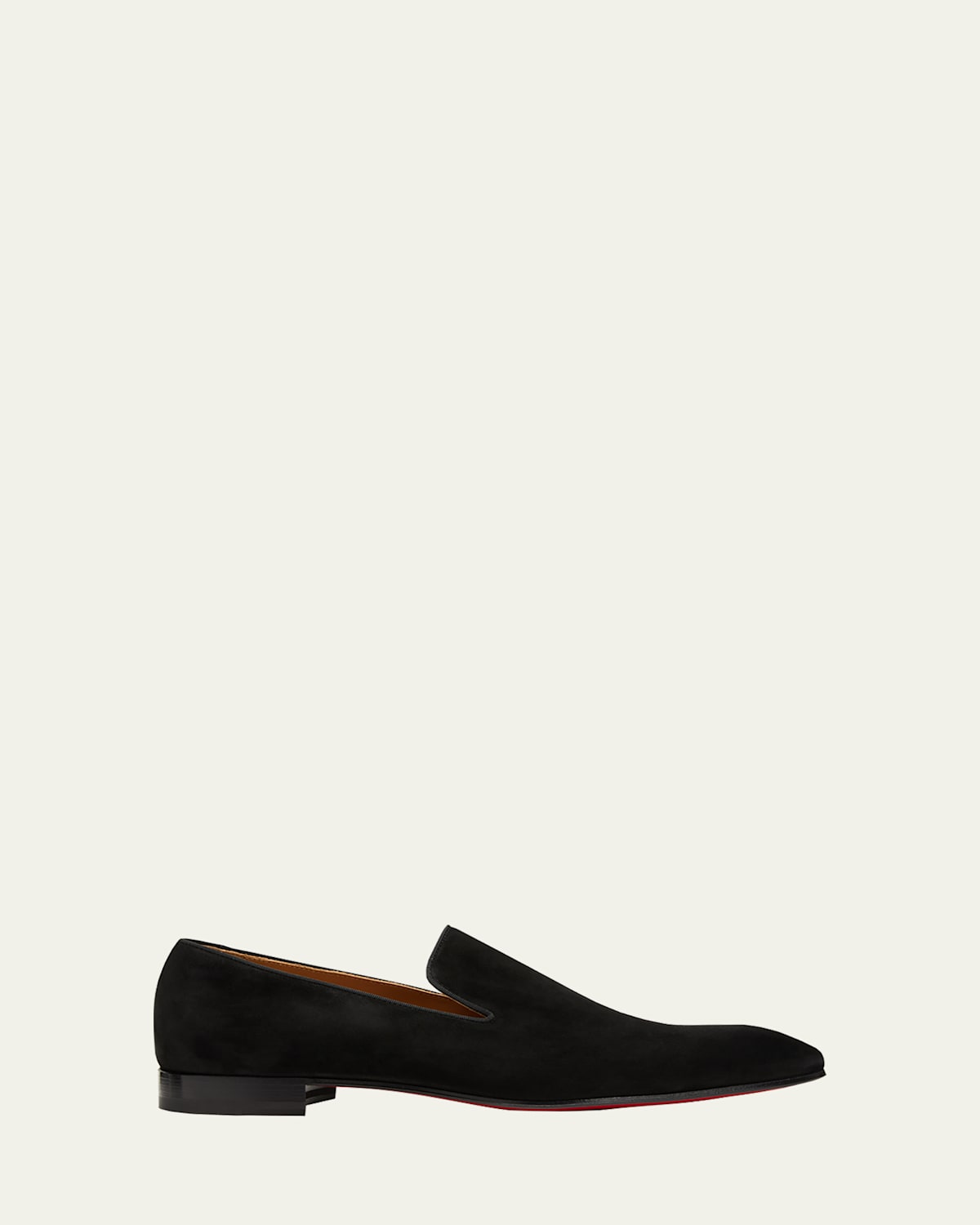 Christian Louboutin Dandelion Flat Loafers In Black Suede In Black
