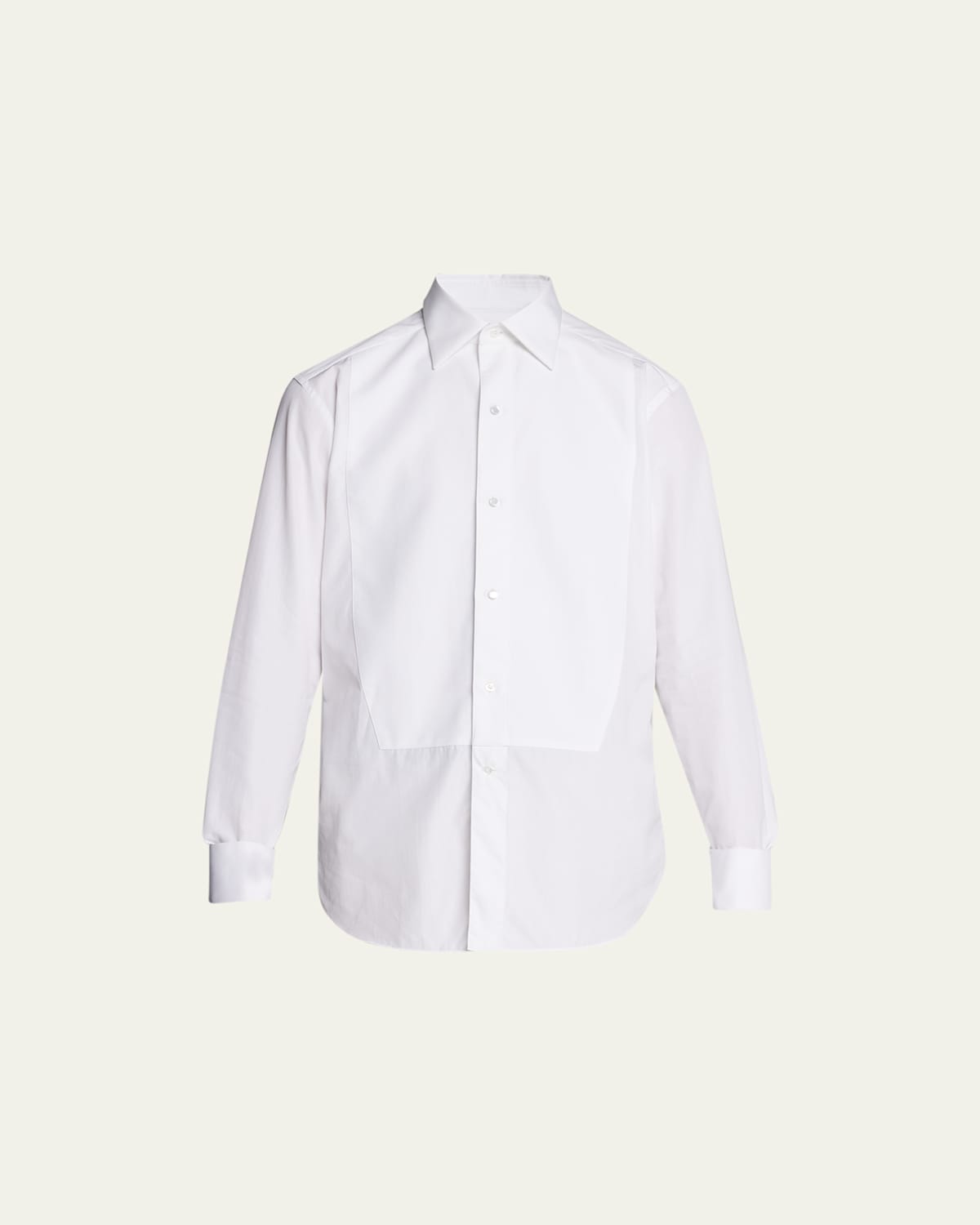 Zegna Chemise De Smoking En Coton Blanc Optique In White