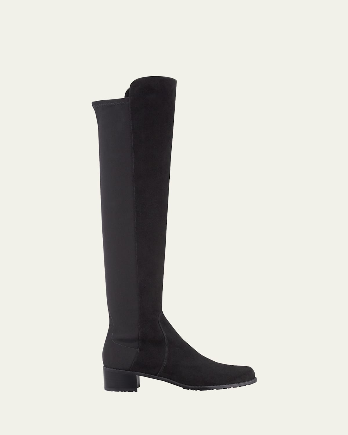 Stuart Weitzman Reserve Suede Over-the-knee Boots In Black Suede