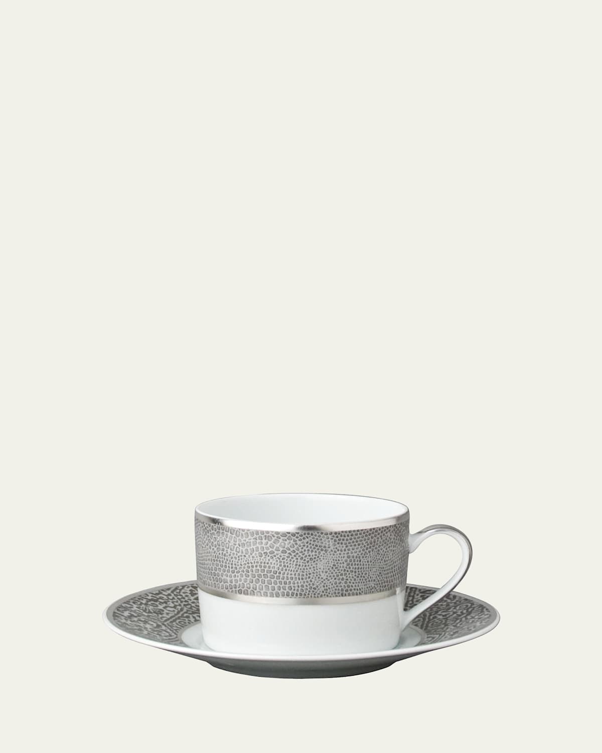 Bernardaud Sauvage Saucer In White/silver