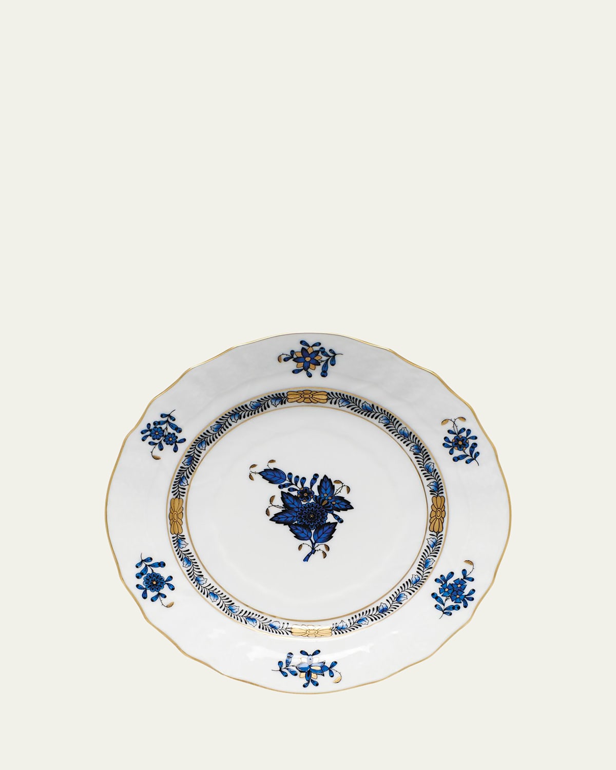 Herend Chinese Bouquet Black Sapphire Bread & Butter Plate