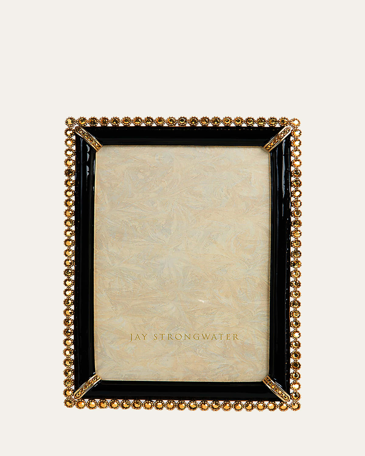 Jay Strongwater Stone Edge Frame, 4" X 6" In Black