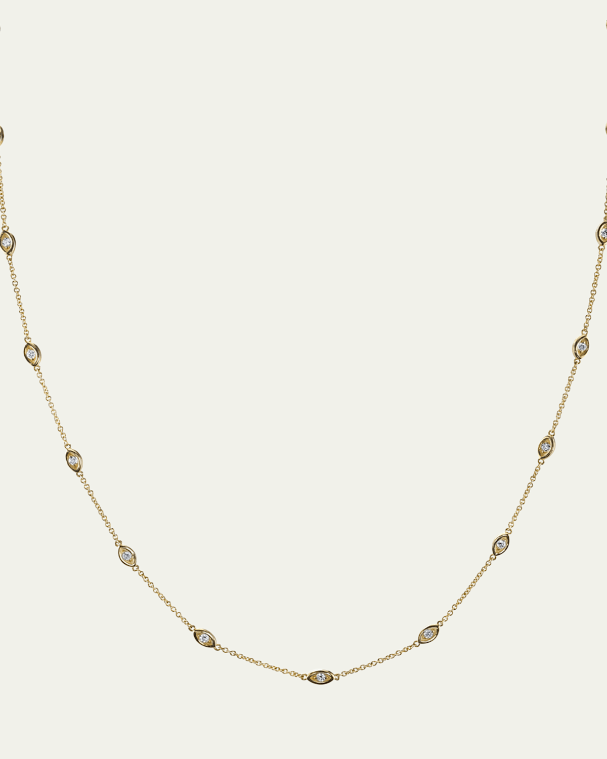 Sydney Evan Marquis Segment Necklace Gold