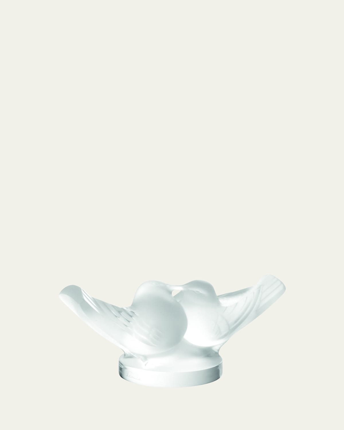 Lalique Crystal Doves Figurine In Clear