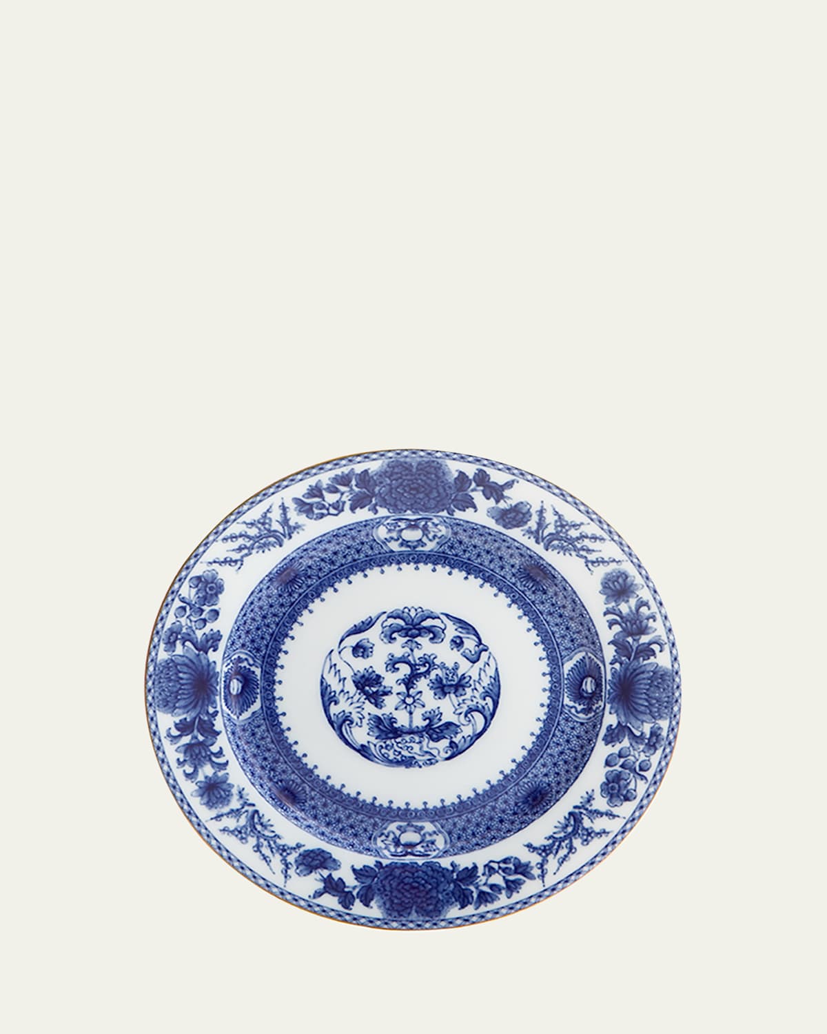 Mottahedeh Imperial Blue Bread & Butter Plate In Blu/wht
