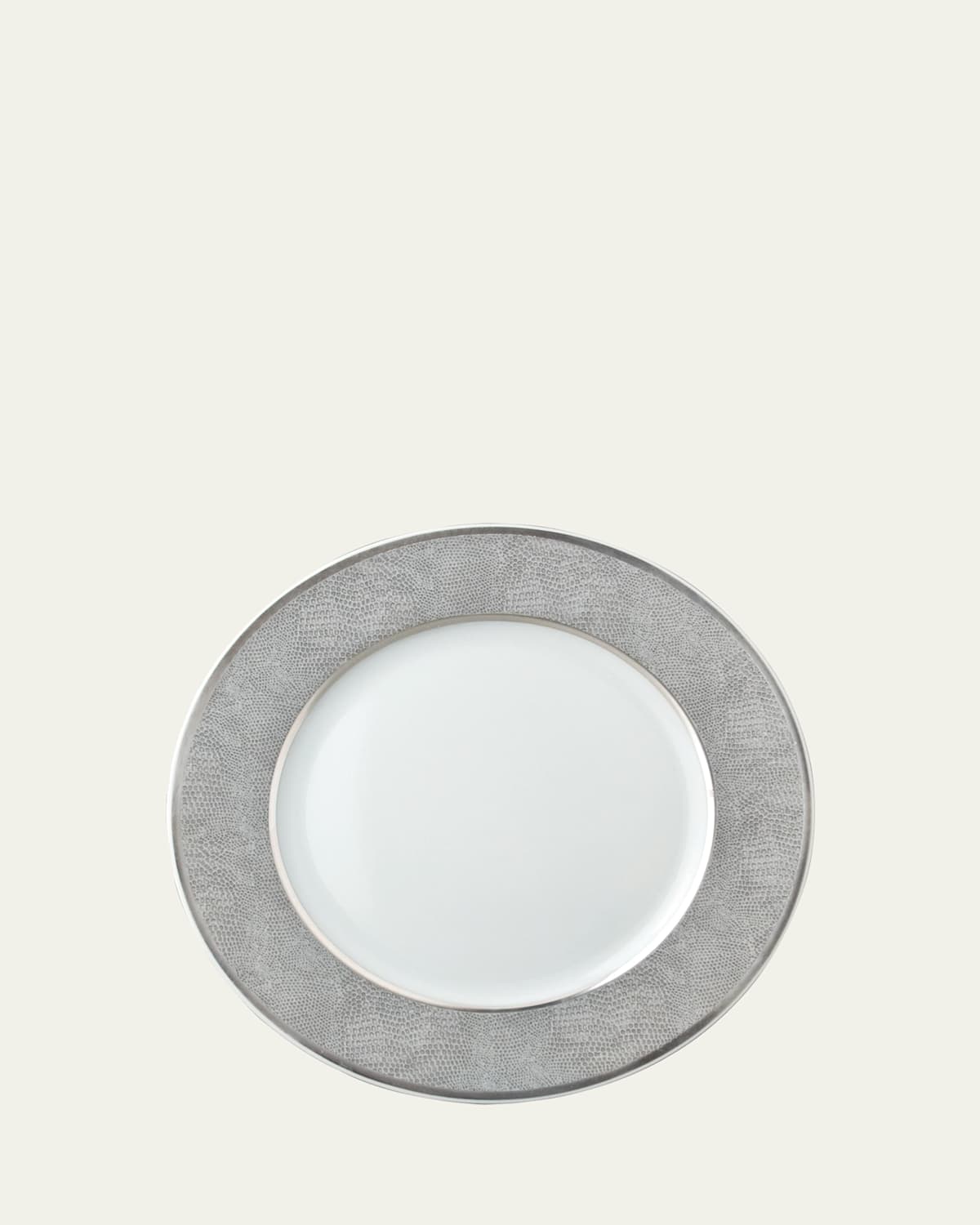 Shop Bernardaud Sauvage Accent Salad Plate In White/silver