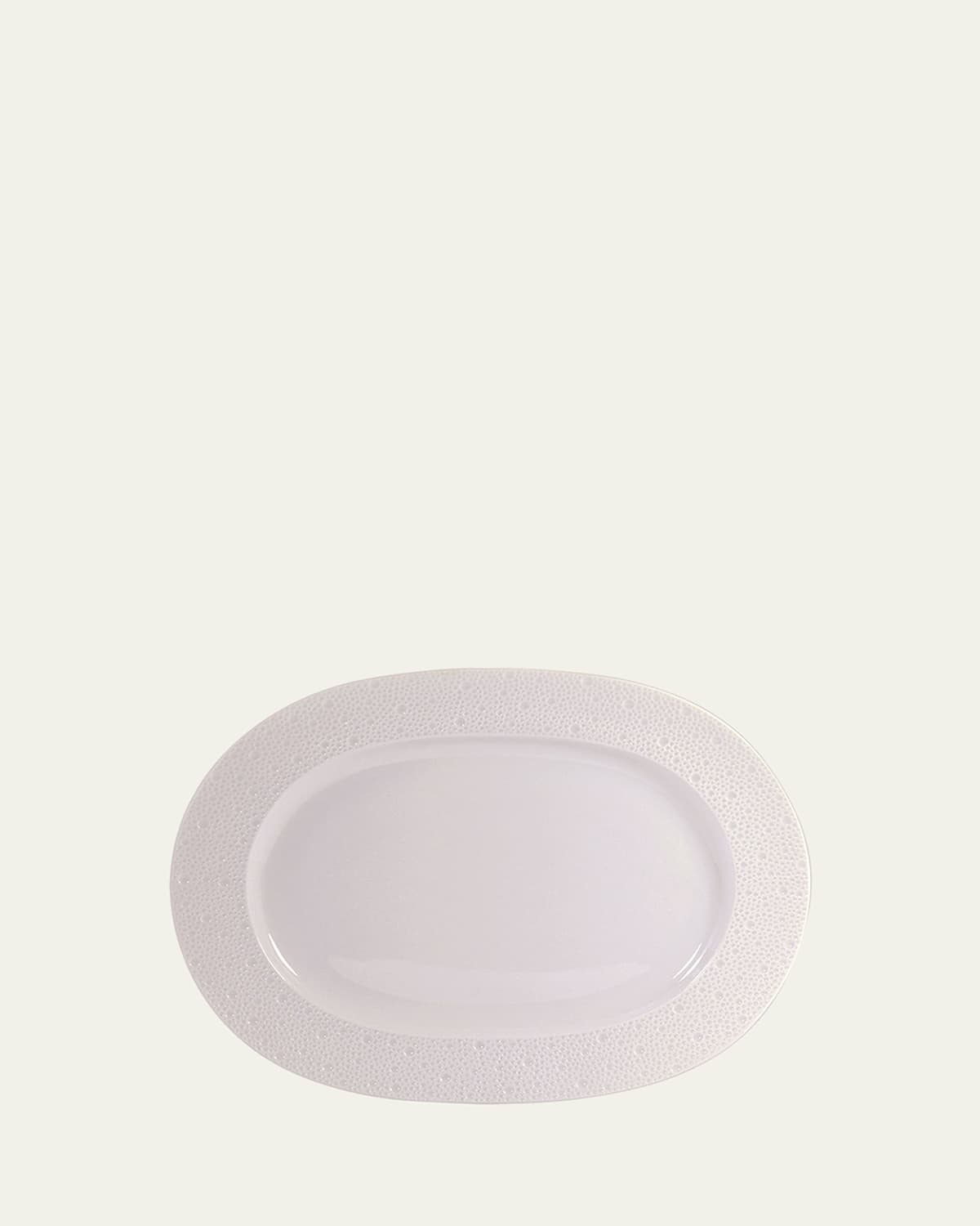 Ecume White Oval Platter, 12"