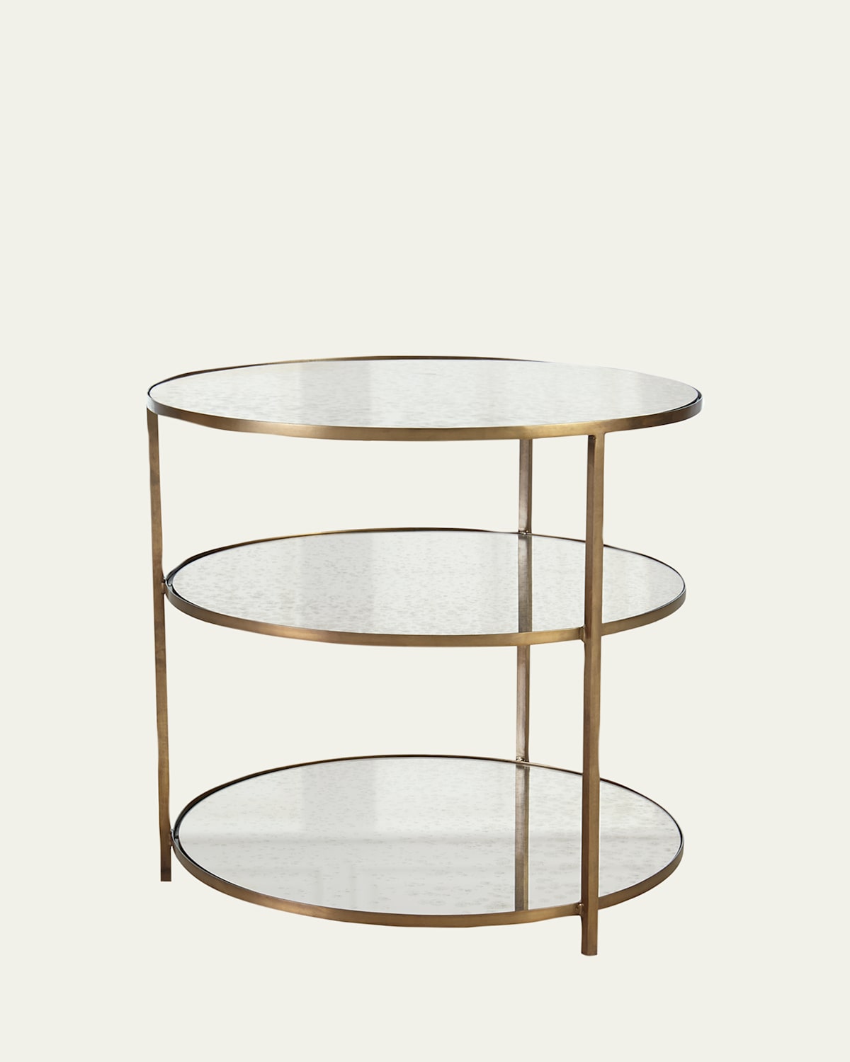 Arteriors Percy End Table, 30" In Gold/mirrors