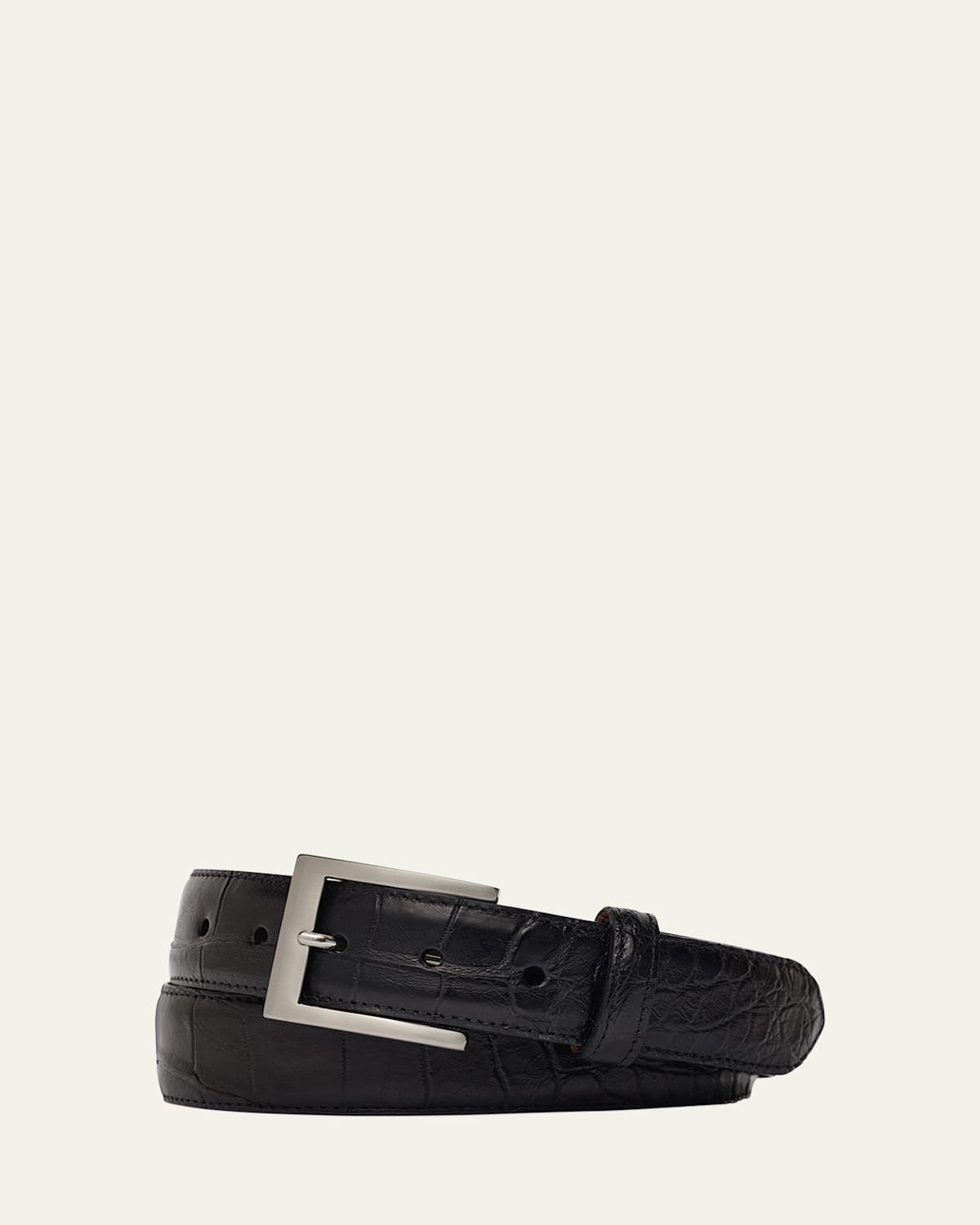W. Kleinberg Men's Matte Alligator Belt | Thumbnail 4 W. Kleinberg Men's Matte Alligator Belt | Thumbnail 4