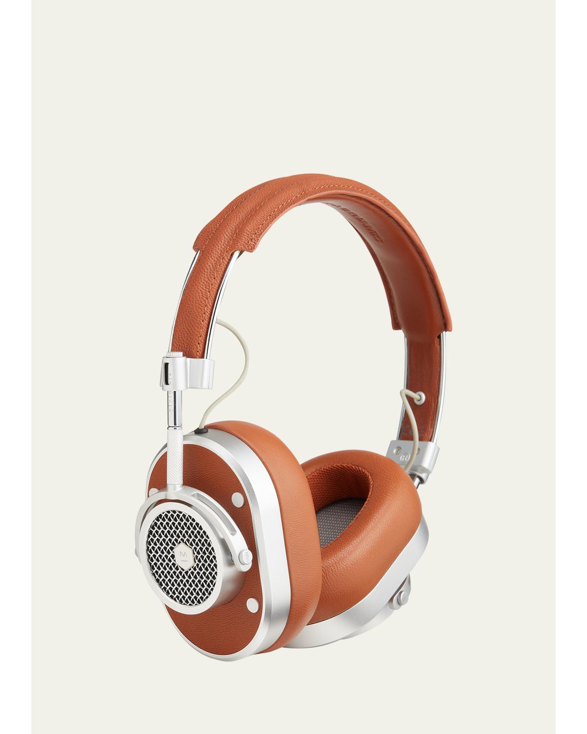 Master & Dynamic Mh40 Noise-isolating Over-ear Headphones, Cognac/silvertone