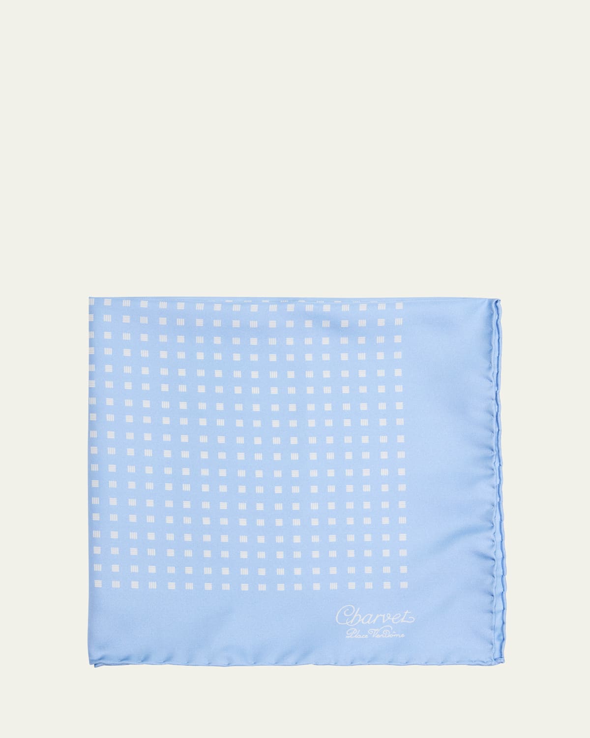 Charvet Men's Printed Silk Pocket Square