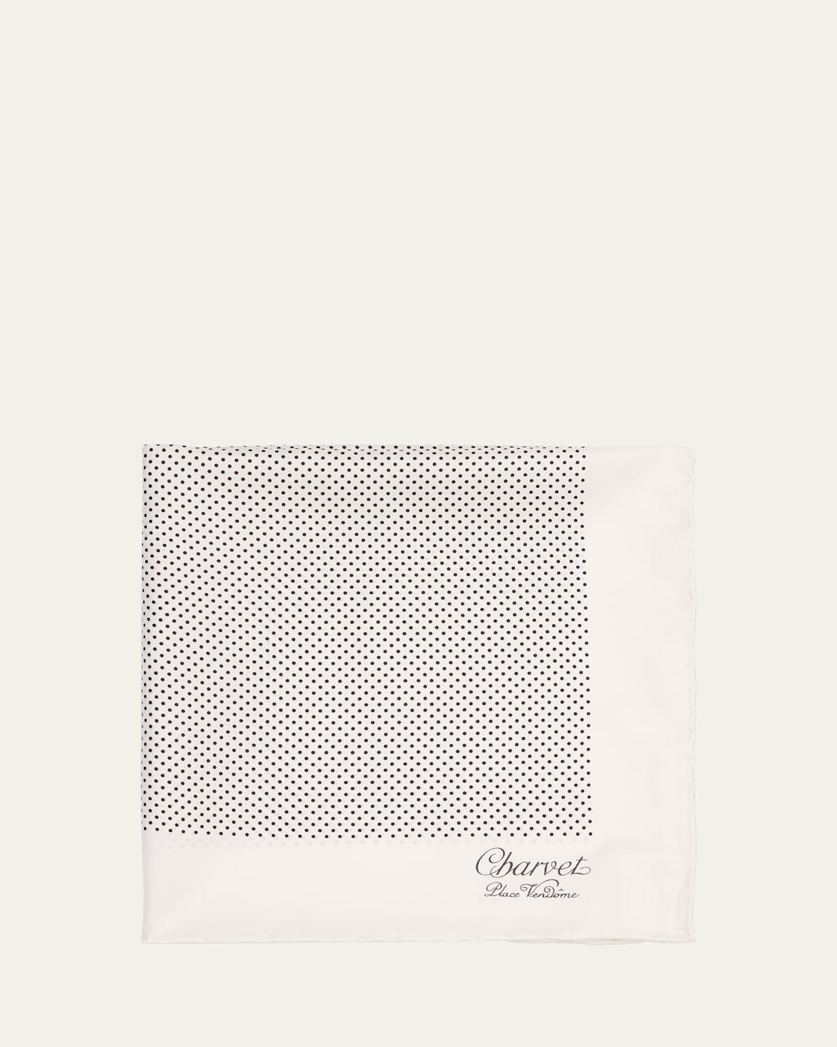 Charvet Men's Silk Dot-print Pocket Square In White Pattern
