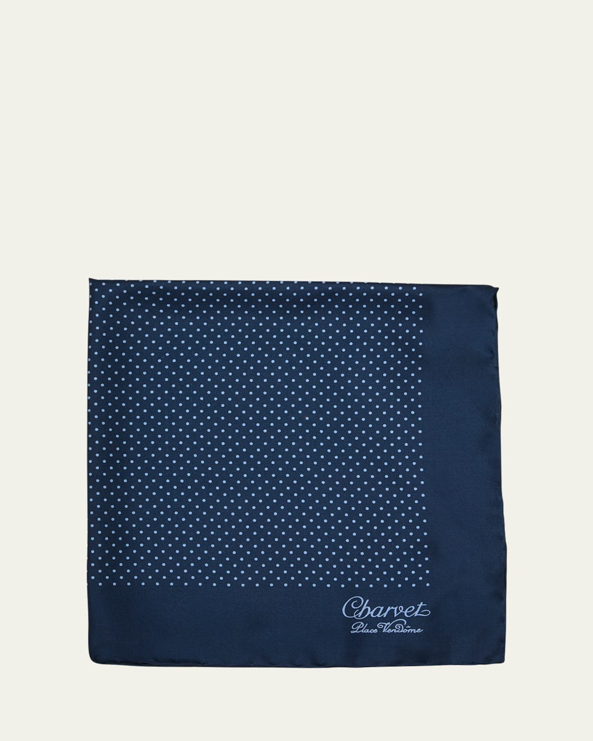 Charvet Men's Silk Dot-print Pocket Square In Blue Pattern