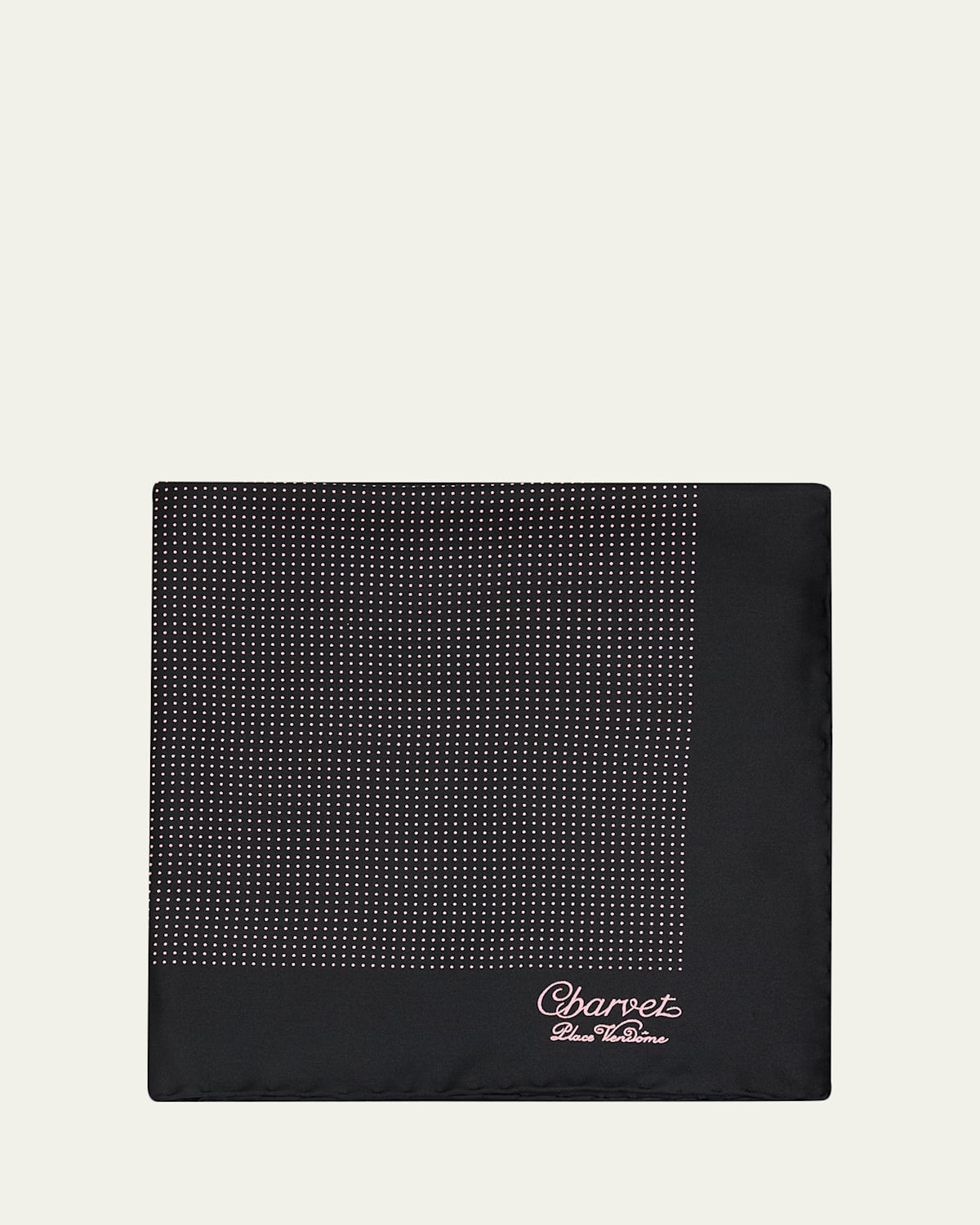 Charvet Men's Silk Dot-Print Pocket Square