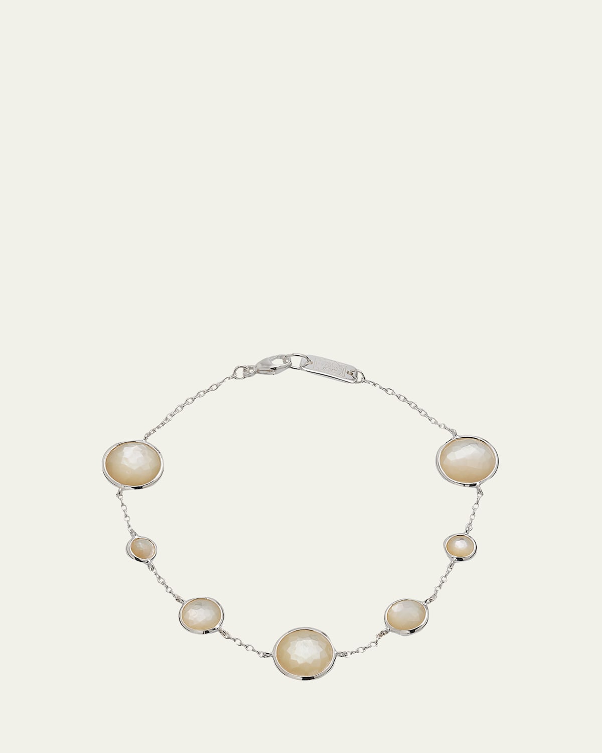 Multi Station Lollipop Necklace in Sterling Silver