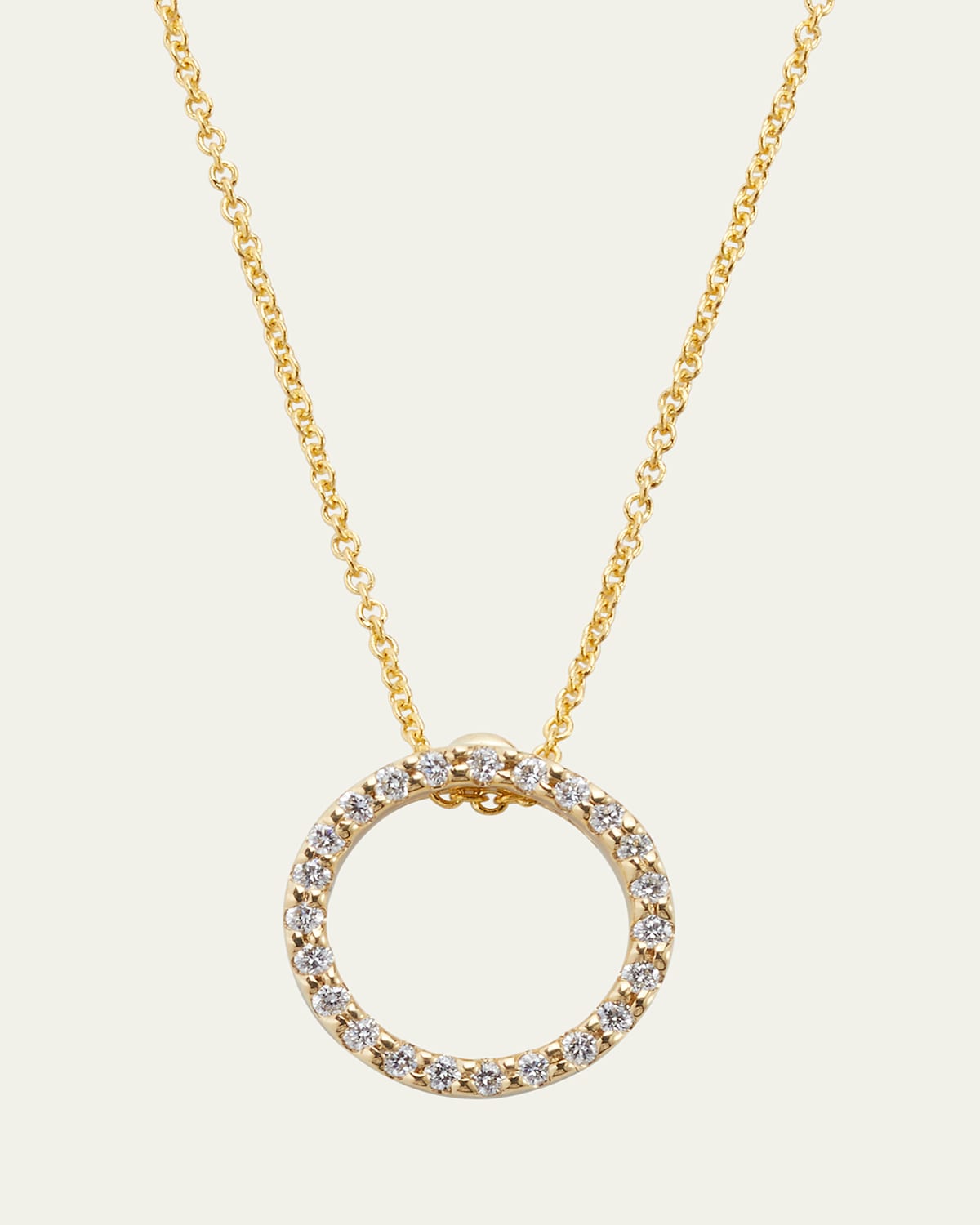 Roberto Coin Tiny Treasure Circle of Life Necklace with Diamonds