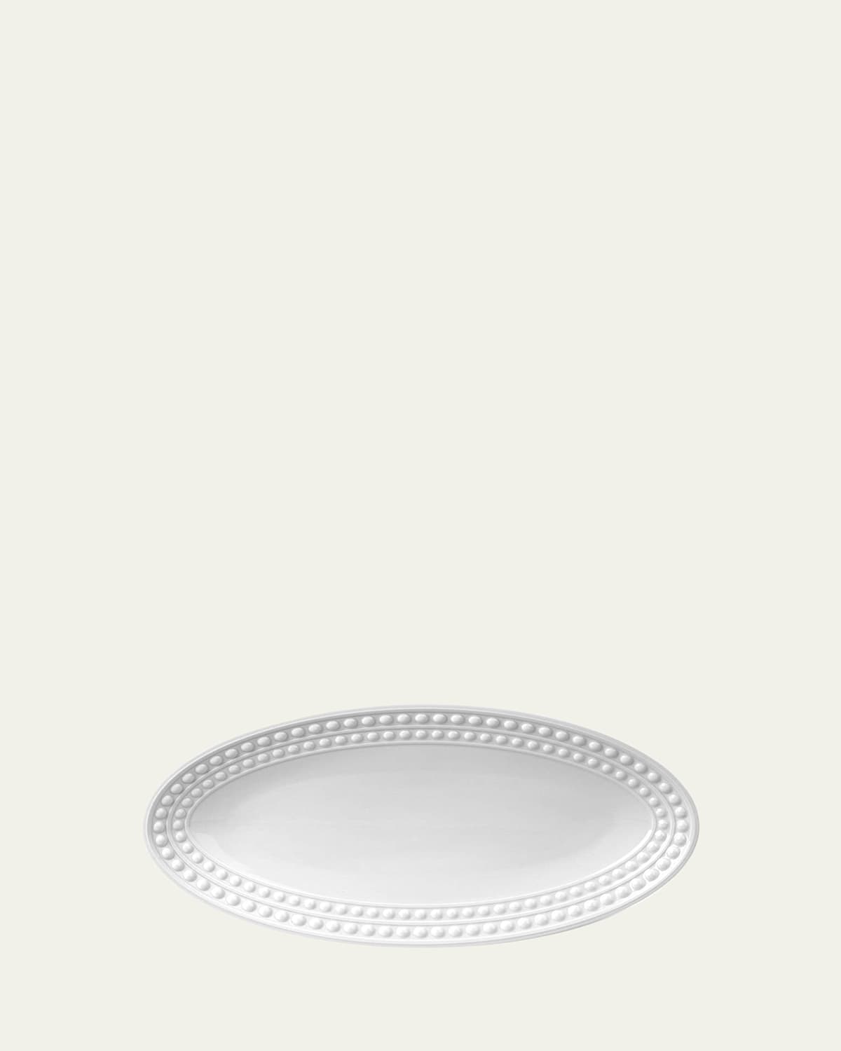 L'objet Perlee Medium Oval Platter In White