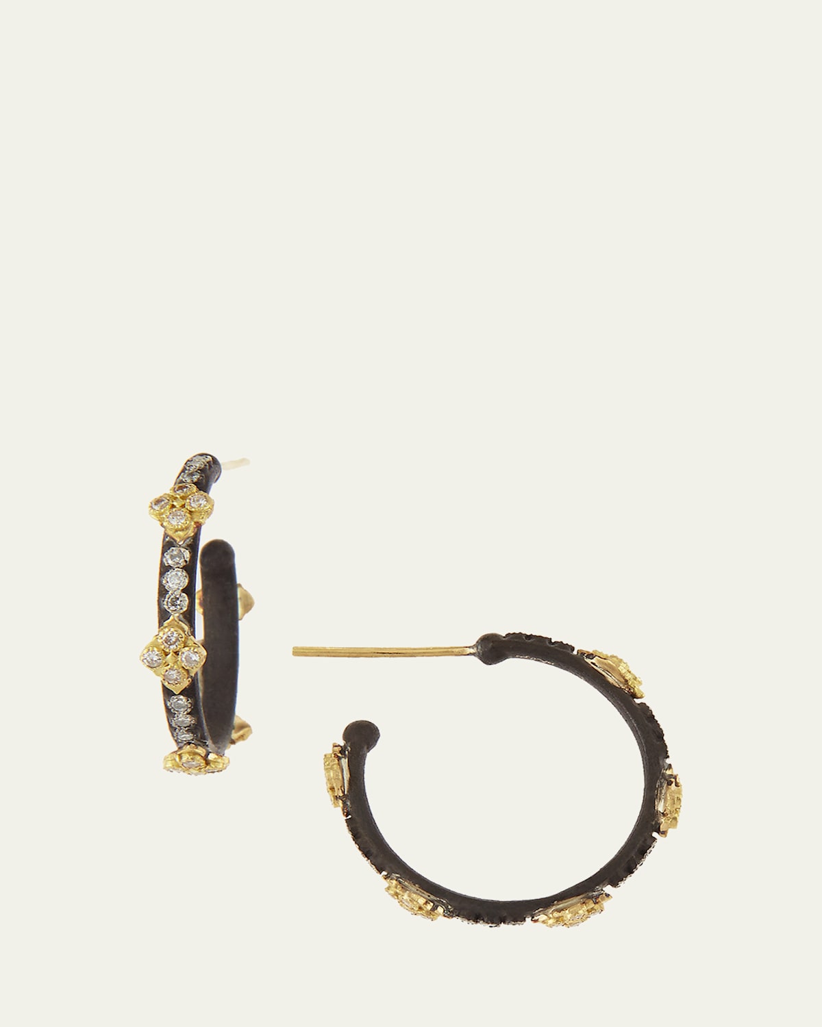 Diamond Crivelli Oxidized Silver Bangle