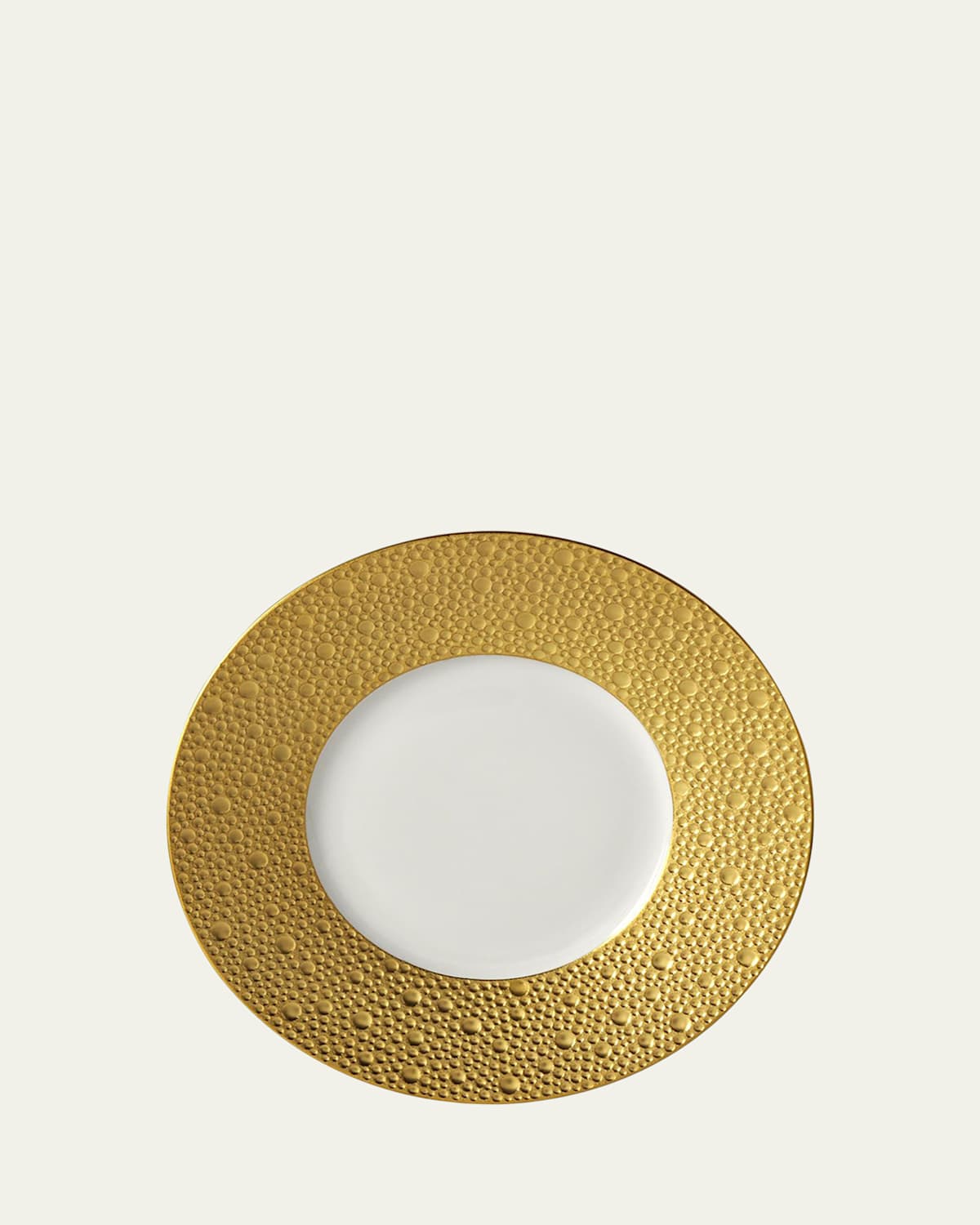 Bernardaud Ecume Gold Bread & Butter Plate In White/gold