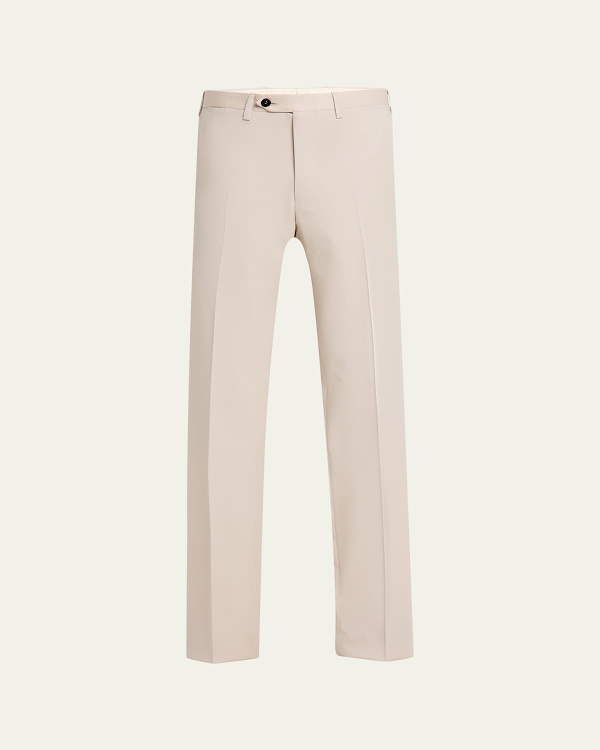 KITON MEN'S WOOL TWILL TROUSERS 