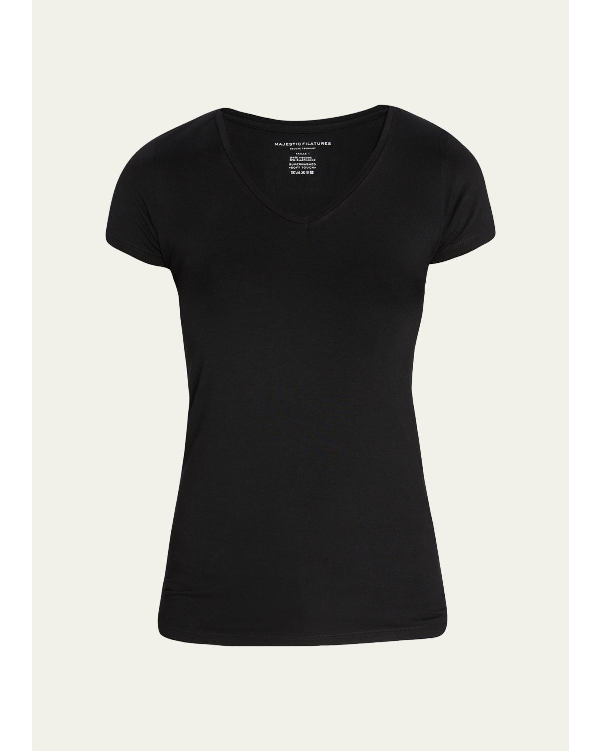 Soft Touch Short-Sleeve V-Neck Tee