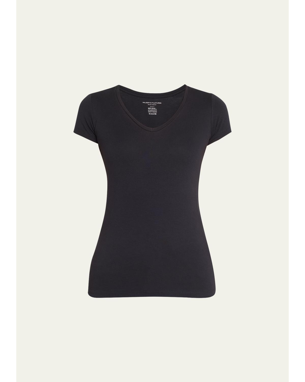 Soft Touch Short-Sleeve V-Neck Tee
