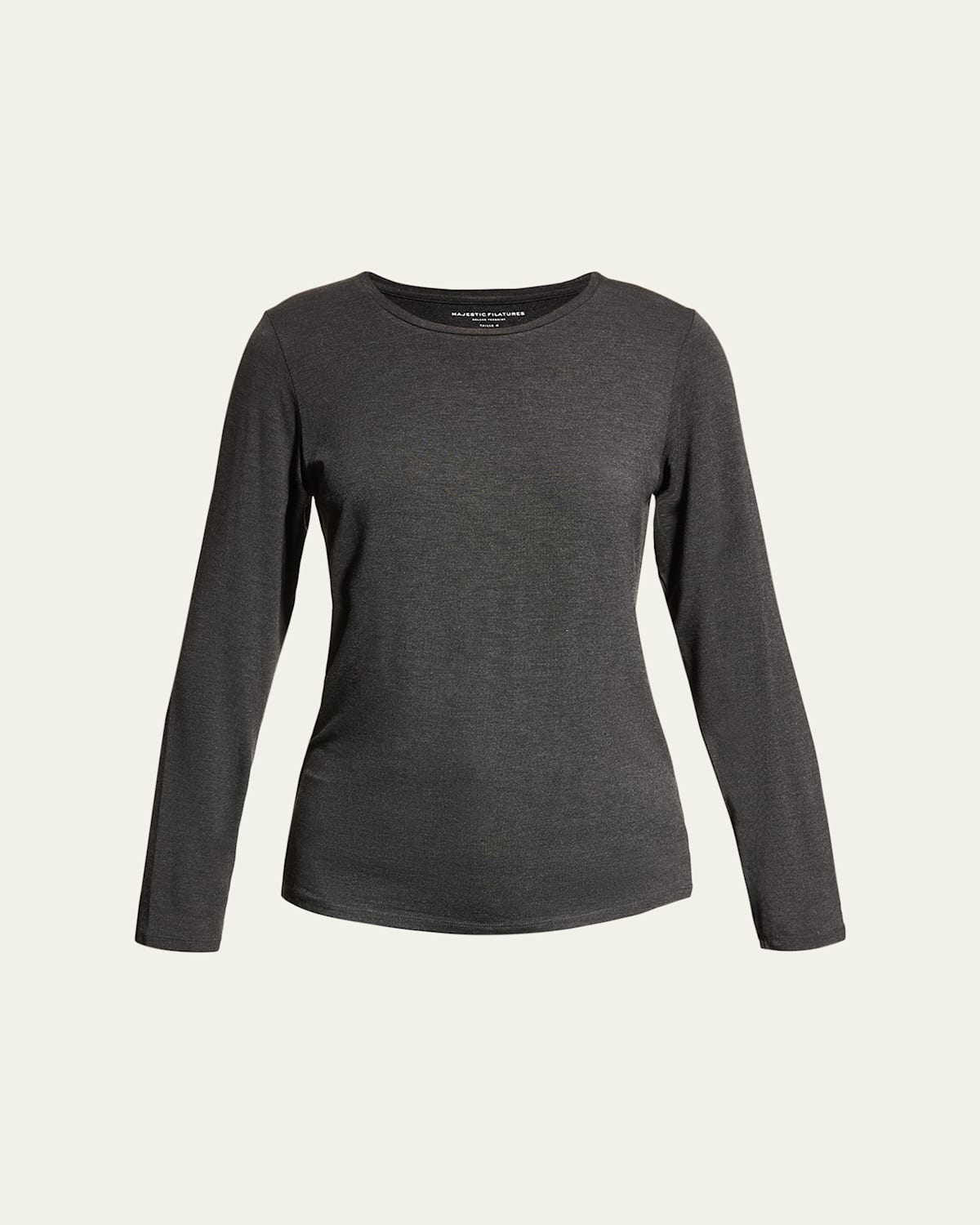 Majestic Soft Touch Crewneck Top In Marine