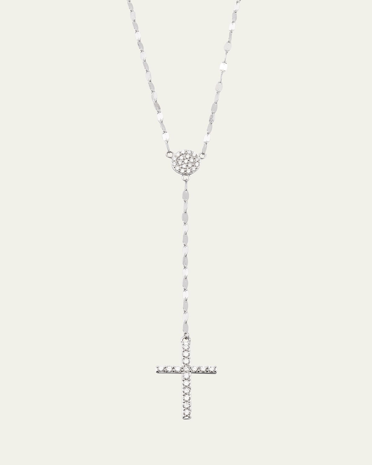 Femme Fatale Crossary Necklace with Diamonds