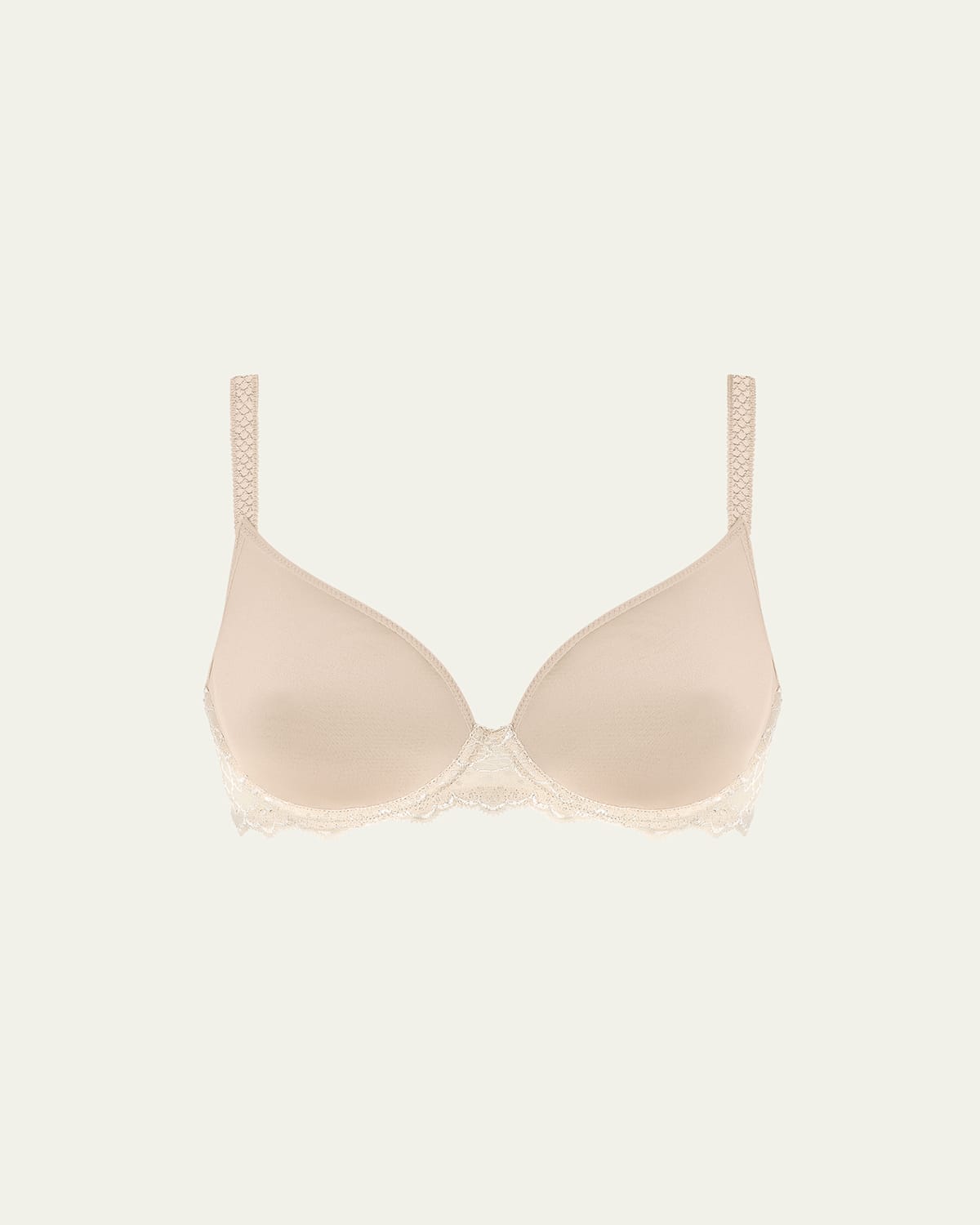 Shop Simone Perele Caresse 3d Plunge Spacer Bra In Peau Rose