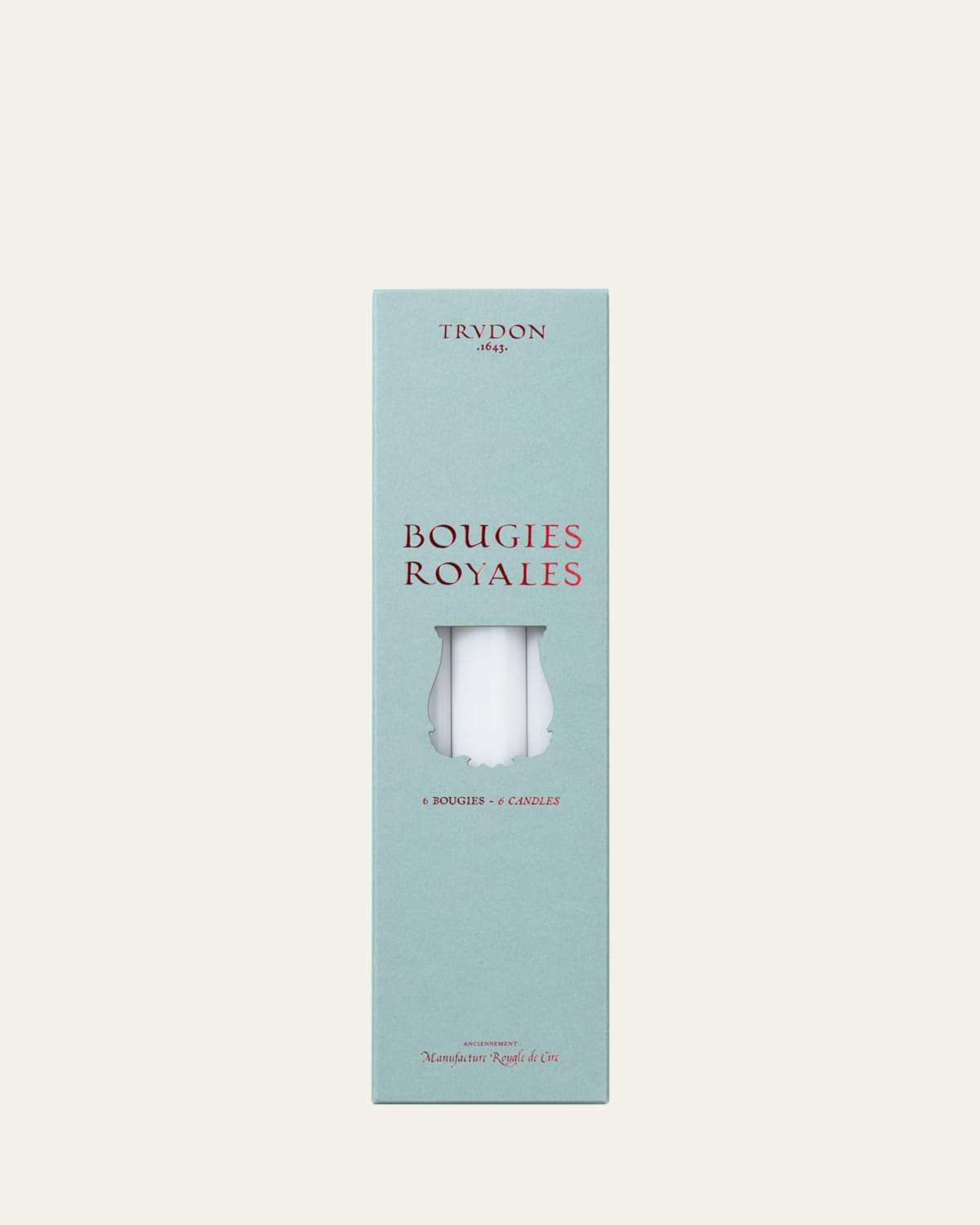 Royale Taper Candles - White, Set of 6