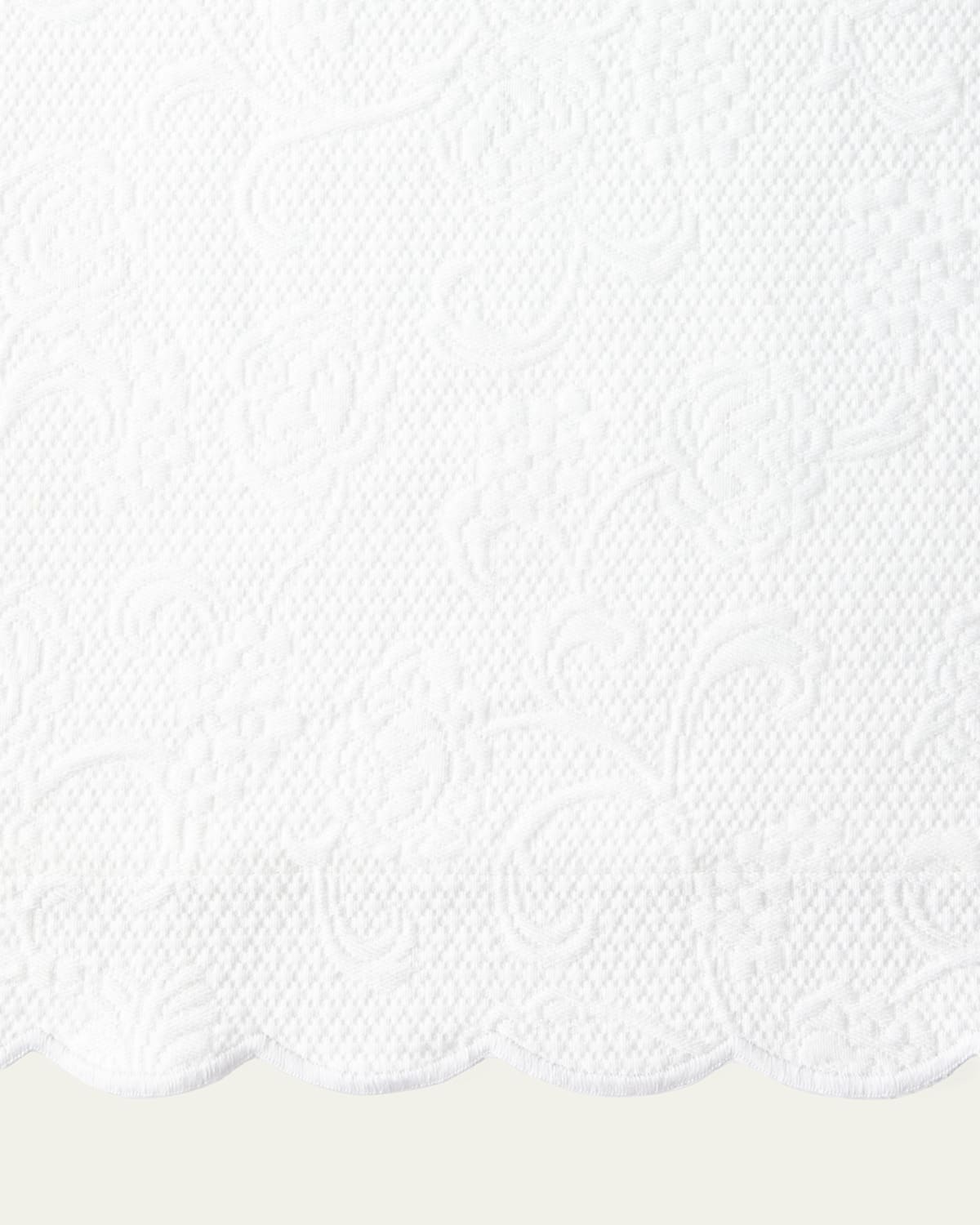 SFERRA ALICE FULL/QUEEN FLORAL MATELASSE COVERLET