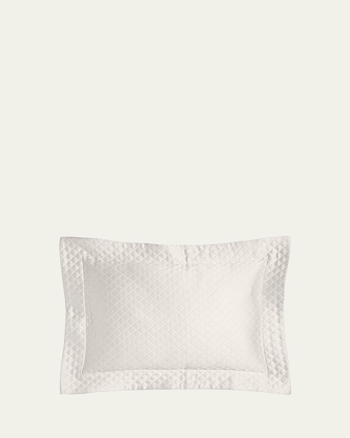 Sferra Diamond Pique Boudoir Sham In Ivory