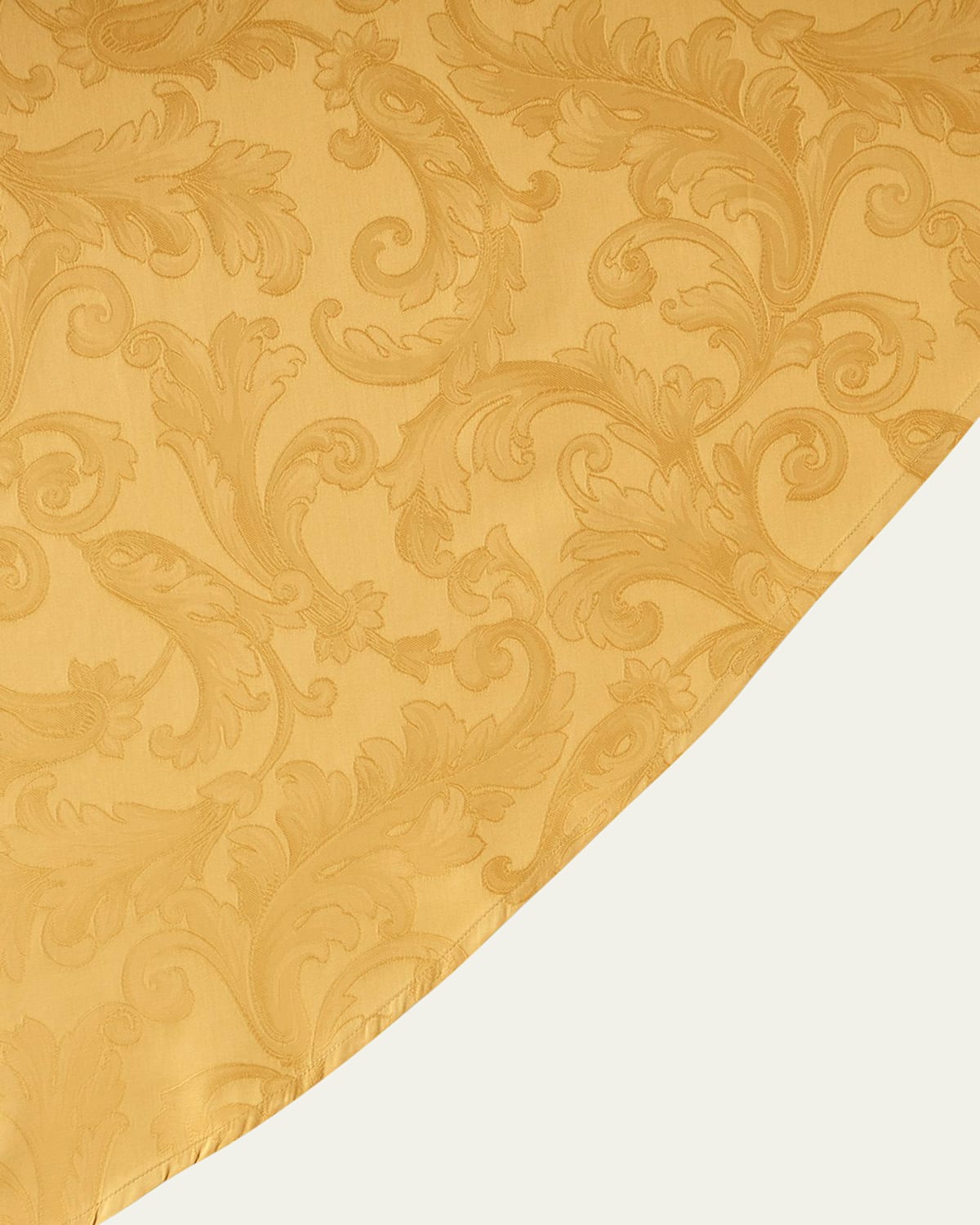Acanthus Jacquard Round Tablecloth, 90"Dia