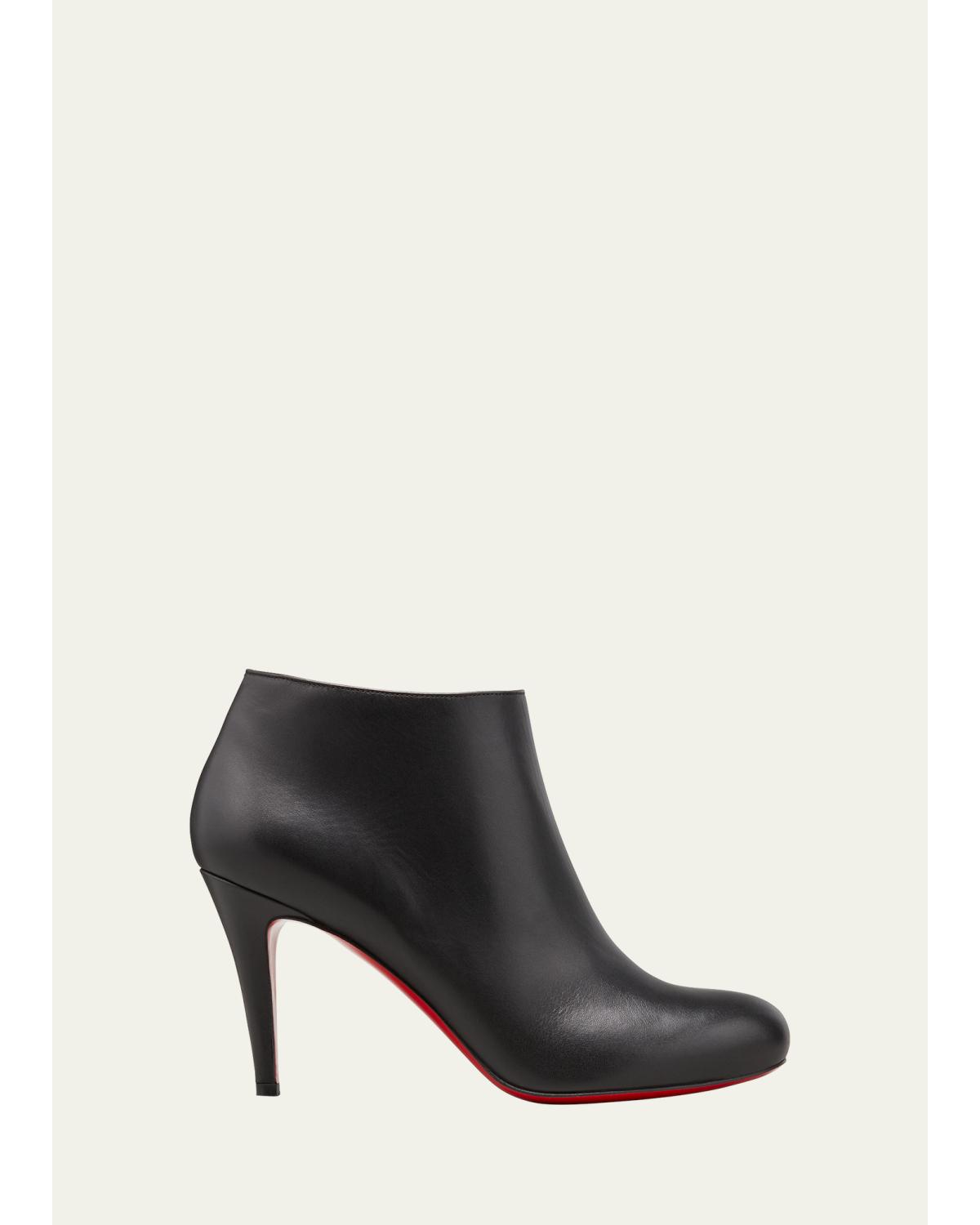Belle Leather Red-Sole Ankle Booties