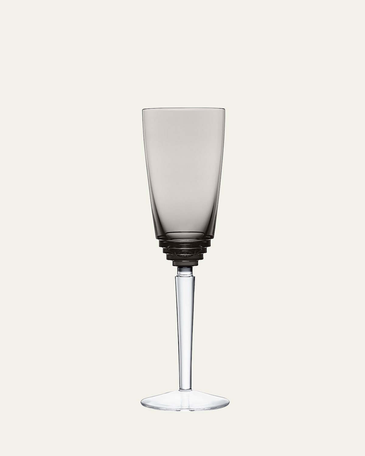 Saint Louis Crystal Oxymore Flannel Gray Champagne Flute, 5 Oz. In Multi
