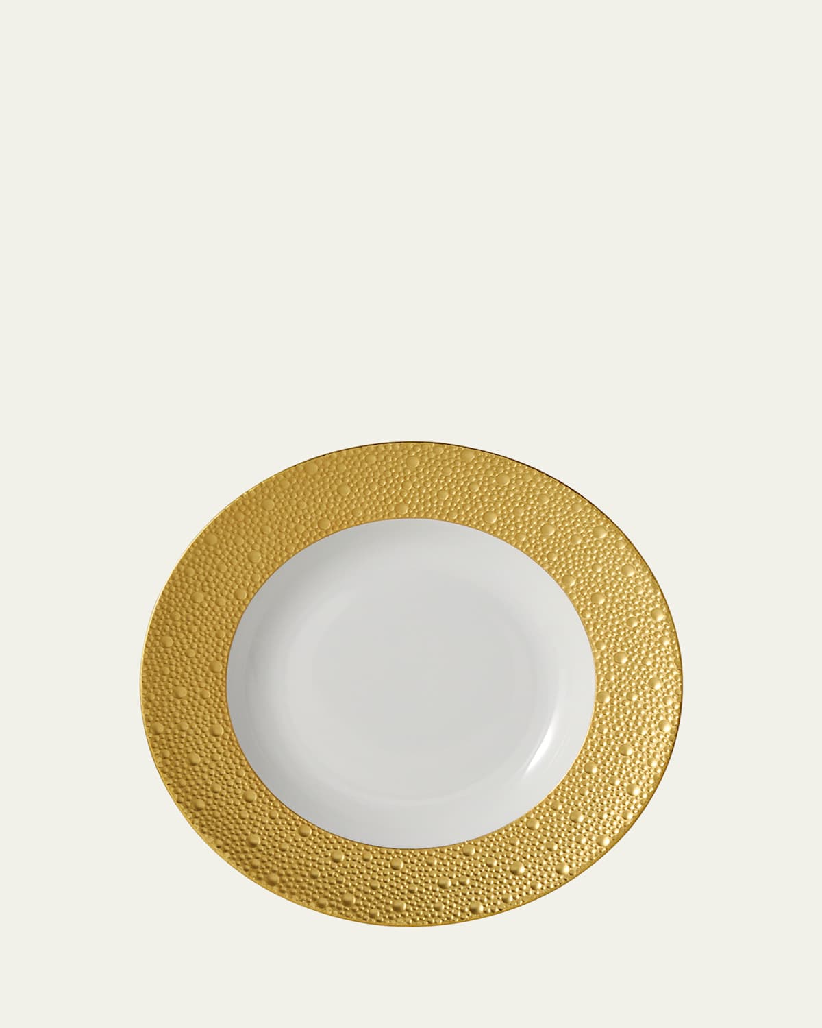 Bernardaud Ecume Gold Rim Soup In Gold