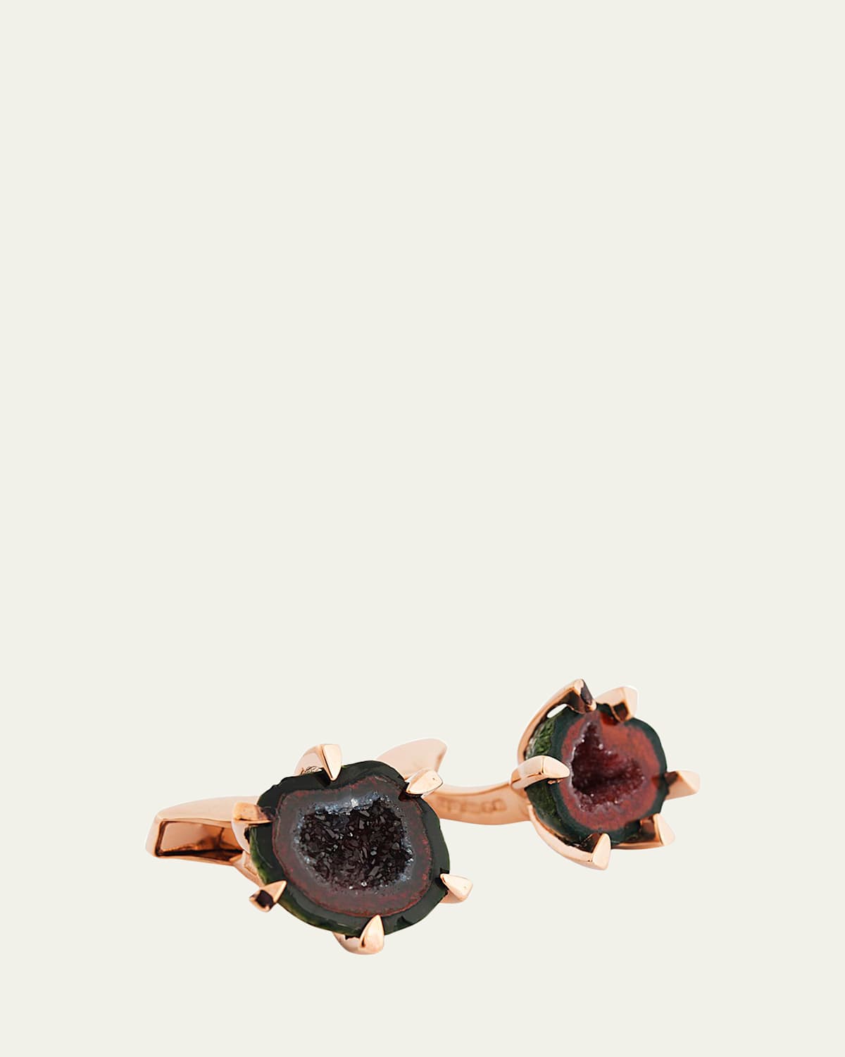Tateossian Geode Rose Golden Cuff Links