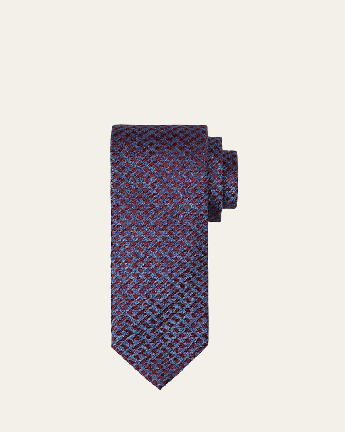 Charvet Men's Check Silk Tie