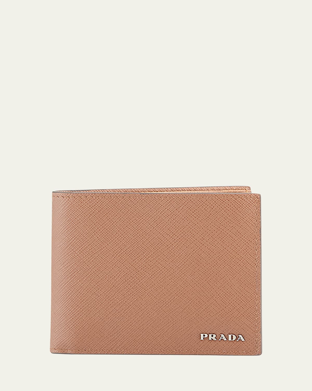 Prada Saffiano Leather Bi-fold Wallet In F0lex Caffe Baltico