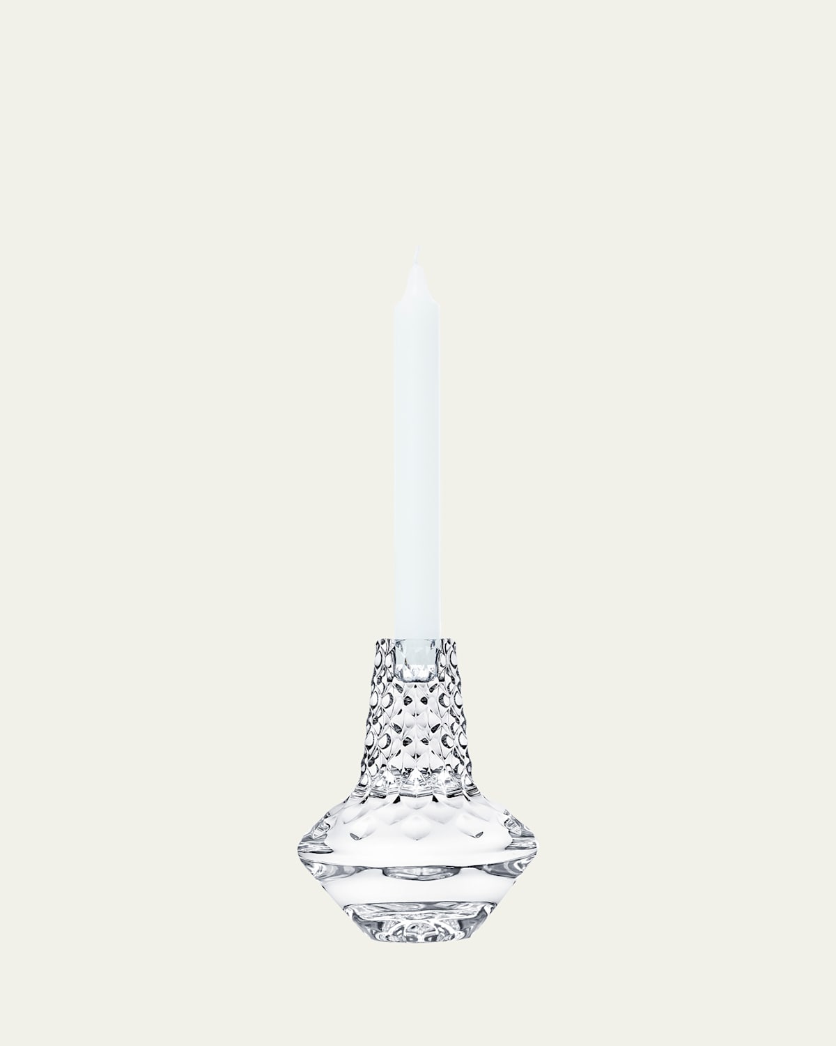 Saint Louis Crystal Folia Large Candlestick Holder In Clear