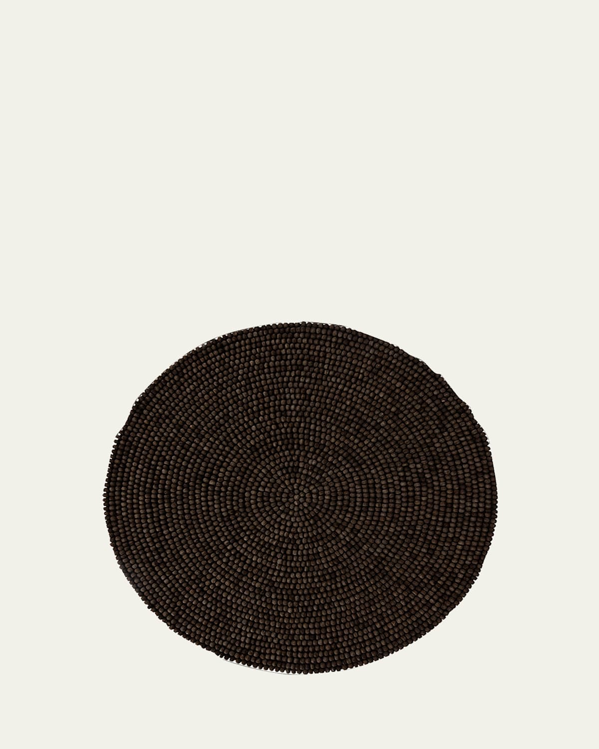 Kim Seybert Round Wood Placemat In Black