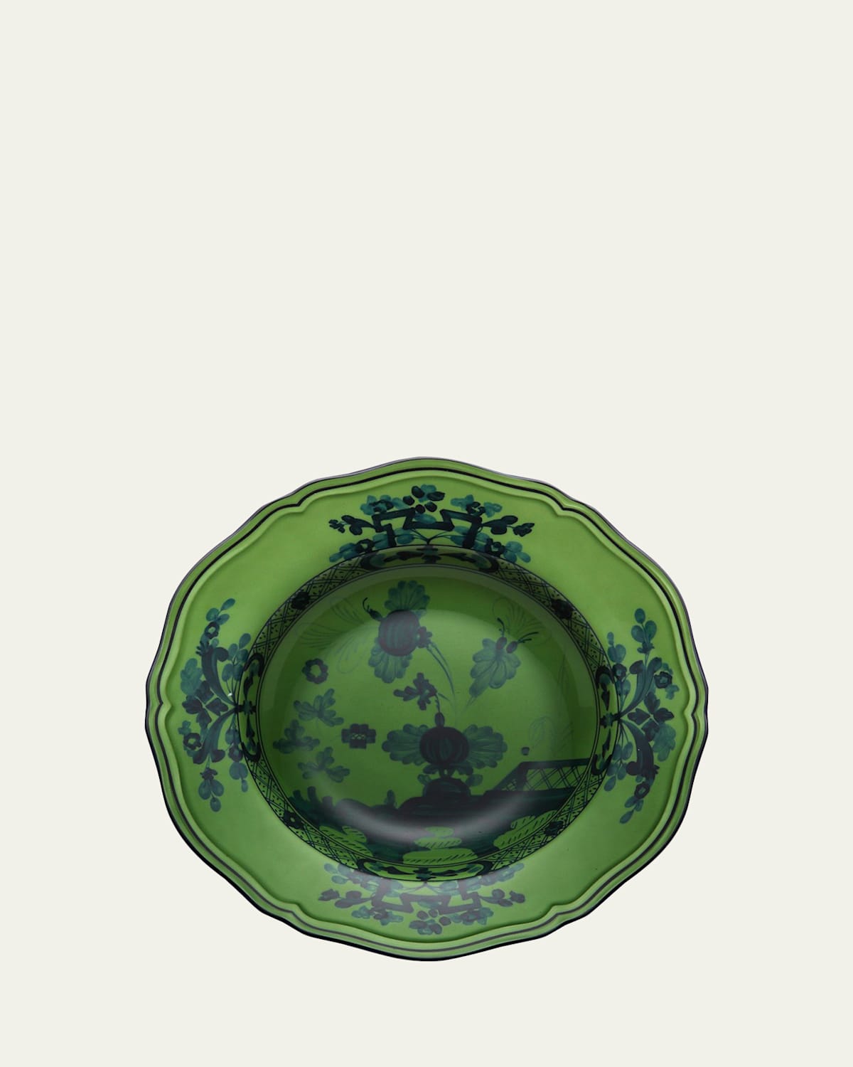 Richard Ginori Oriente Italiano Soup Plate, Malachite
