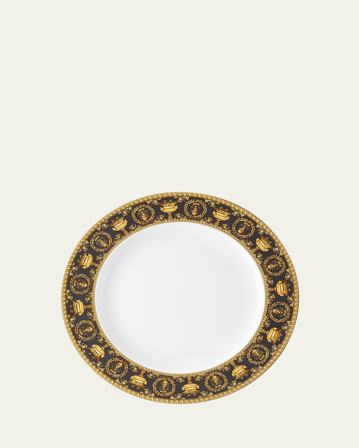 Versace By Rosenthal I Love Baroque Nero Dinner Plate In Black/gold