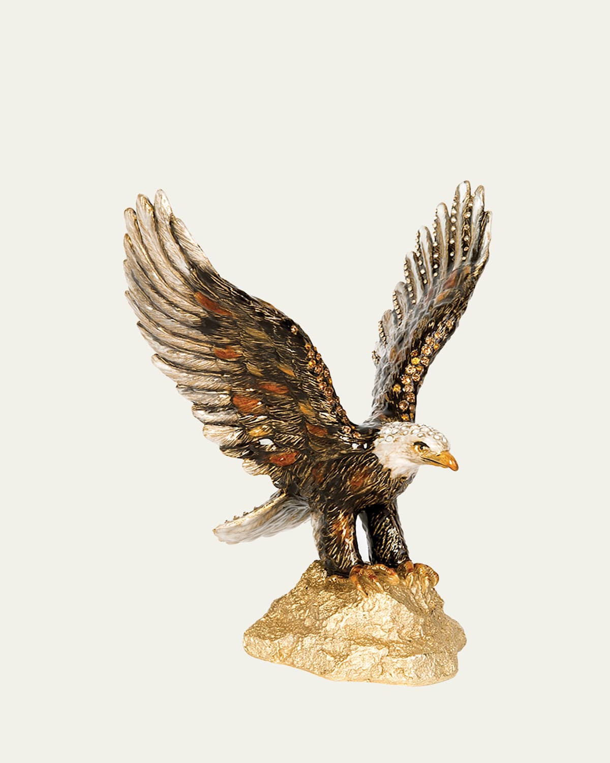 Jay Strongwater Lincoln Eagle Figurine In Natural