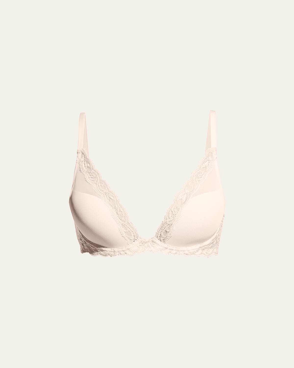 Natori Feathers Contour Plunge Bra In Pink